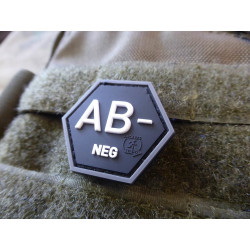JTG  Bloodtype AB Neg Hexagon Patch, swat  / JTG 3D Rubber Patch, HexPatch
