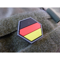 JTG Deutschland Flagge Hexagon Patch, fullcolor  / JTG 3D Rubber Patch, HexPatch