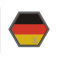 JTG  German Flag Hexagon Patch, fullcolor  / JTG 3D Rubber Patch, HexPatch