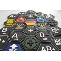 JTG When The SHIT Hits The Fan Hexagon Patch, fullcolor, JTG 3D Rubber Patch, HexPatch