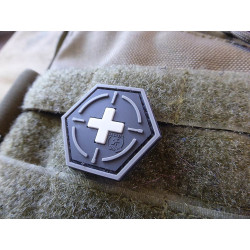 JTG  Tactical Medic Red Cross, Hexagon Patch, swat  / JTG 3D Rubber Patch, HexPatch