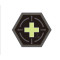 JTG  Tactical Medic Red Cross, Hexagon Patch, gid / JTG 3D Rubber Patch, HexPatch