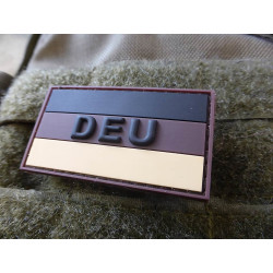 JTG  German Flag Patch with DEU, desert, small  / JTG 3D Rubber Patch