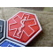 JTG PARAMEDIC, red Hexagon Patch  / JTG 3D Rubber Patch, HexPatch