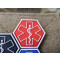 JTG PARAMEDIC, red Hexagon Patch  / JTG 3D Rubber Patch, HexPatch