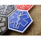 JTG PARAMEDIC, blau Hexagon Patch  / JTG 3D Rubber Patch, HexPatch
