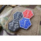 JTG PARAMEDIC, blau Hexagon Patch  / JTG 3D Rubber Patch, HexPatch