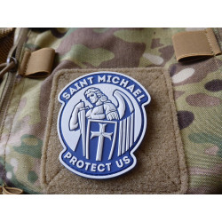 JTG SAINT MICHAEL PROTECT US Patch, lightblue / JTG 3D Rubber Patch