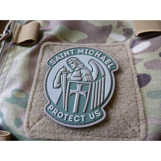 JTG SAINT MICHAEL PROTECT US Patch, mc / JTG 3D Rubber Patch