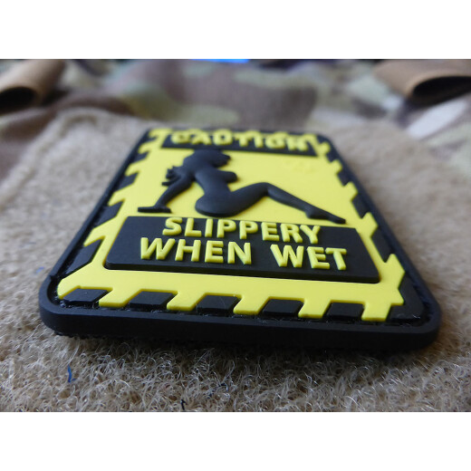 JTG SLIPPERY WHEN WET Patch, JTG 3D Rubber Patch - Jackets to go Berlin ...