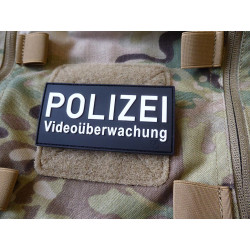JTG Polizei Video&uuml;berwachung Schriftzug - Patch,...