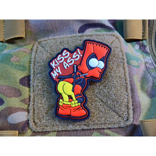 JTG DPS KISS MY SOFT ASS Patch, limited fullcolor, JTG 3D Rubber Patch