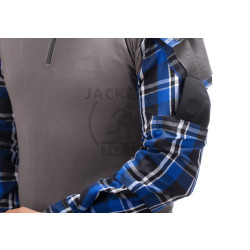 Flannel Combat Shirt, blue, Gr. S