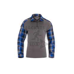 Flannel Combat Shirt, blue, Gr. L