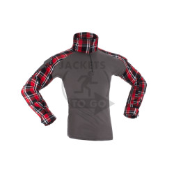 Flannel Combat Shirt, Red, Size S