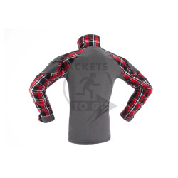 Flannel Combat Shirt, Red, Size XL