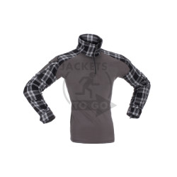 Flannel Combat Shirt, Black, Gr. XL