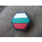 JTG  Bulgarische Flagge Hexagon Patch, fullcolor  / JTG 3D Rubber Patch, HexPatch