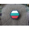 JTG  Bulgarische Flagge Hexagon Patch, fullcolor  / JTG 3D Rubber Patch, HexPatch