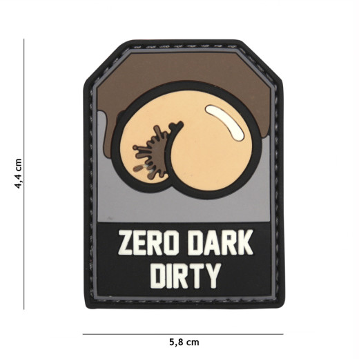Zero Dark Dirty, black grey / Patch 3D PVC