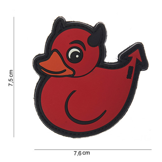 Devil Duck, red / Patch 3D PVC