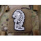 JTG Northman Dragon Ship Head Patch, white / JTG 3D Rubber Patch