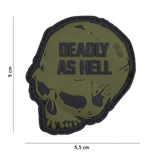 Deadly as Hell, Green / Patch 3D PVC