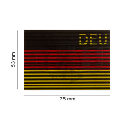 Dual IR Patch DEU - IR Country Flag Germany - IR / Infrared Patch with DEU Term, fullcolor