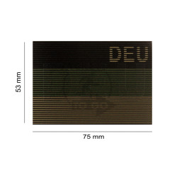 Dual IR Patch DEU - IR Country Flag Germany - IR / Infrared Patch with DEU Term, RAL 7013
