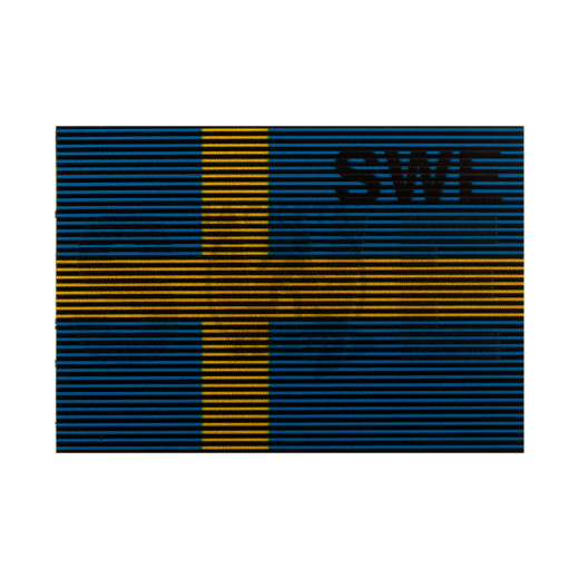 Dual IR Patch SWE - IR Nationalit&auml;tsabzeichen Schweden - IR / Infrarot Patch mit SWE Schriftzug, Vollfarbe