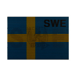 Dual IR Patch SWE - IR Country Flag Swedem - IR / Infrared Patch with SWE Term, fullcolor