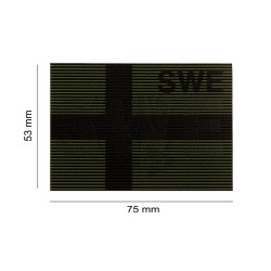Dual IR Patch SWE - IR Country Flag Sweden - IR / Infrared Patch with SWE Term, RAL7013