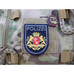 JTG &Auml;rmelabzeichen Polizei Bremen, dunkelblau, klein, gestickt