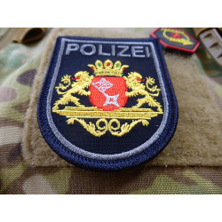 JTG &Auml;rmelabzeichen Polizei Bremen, dunkelblau, klein, gestickt