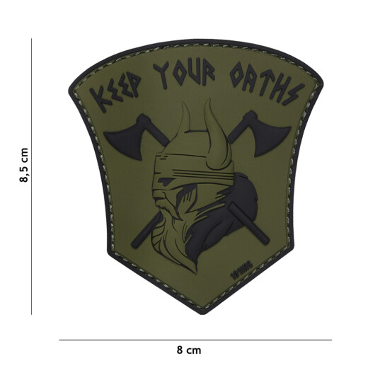 Keep Your Oaths Patch, green / Patch 3D PVC