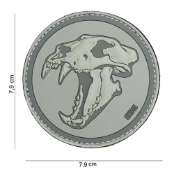 Sabertooth Tiger, grey / Patch 3D PVC