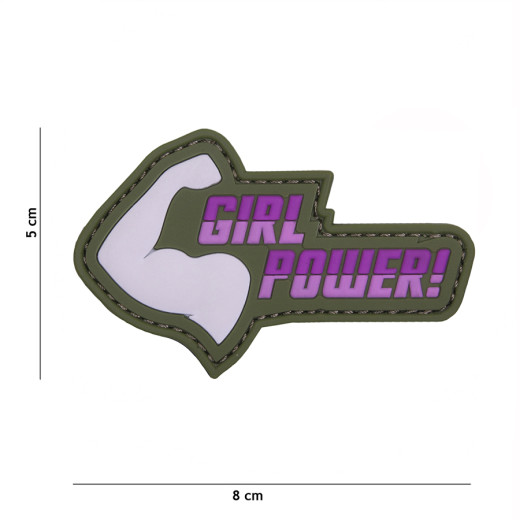 Girl Power, pink / Patch 3D PVC