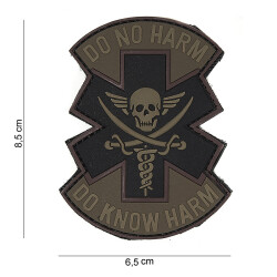 Do no harm, brown/black / Patch 3D PVC