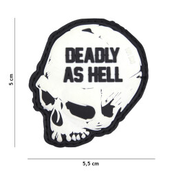 Deadly as Hell, white / Patch 3D PVC