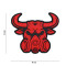 Gasmask Bull, red / Patch 3D PVC