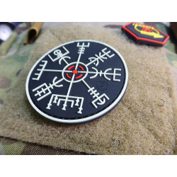JTG VEGVISIR VIKING COMPASS Patch, gid / JTG 3D Rubber Patch