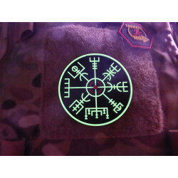 JTG VEGVISIR VIKING COMPASS Patch, gid / JTG 3D Rubber Patch