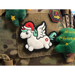 JTG CHRISTMAS UNICORN / MERRY KISSMYASS  Patch, fullcolor / JTG 3D Rubber Patch