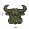 Gasmask Bull Pach, green / Patch 3D PVC