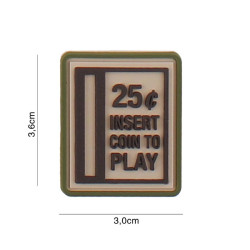 Insert Coin to play Patch, sand / Patch 3D PVC