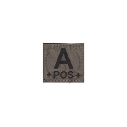A +POS+ Bloodgroup Patch, RAL7013