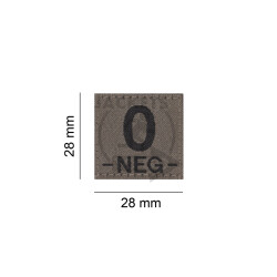0 -NEG- Bloodgroup Patch, Ranger Green