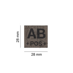 AB +POS+ Bloodgroup Patch, RAL7013