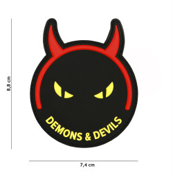 Demons &amp; Devils Patch, black-yellow / Patch 3D PVC