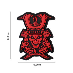 Samuray Skull, red / Patch 3D PVC